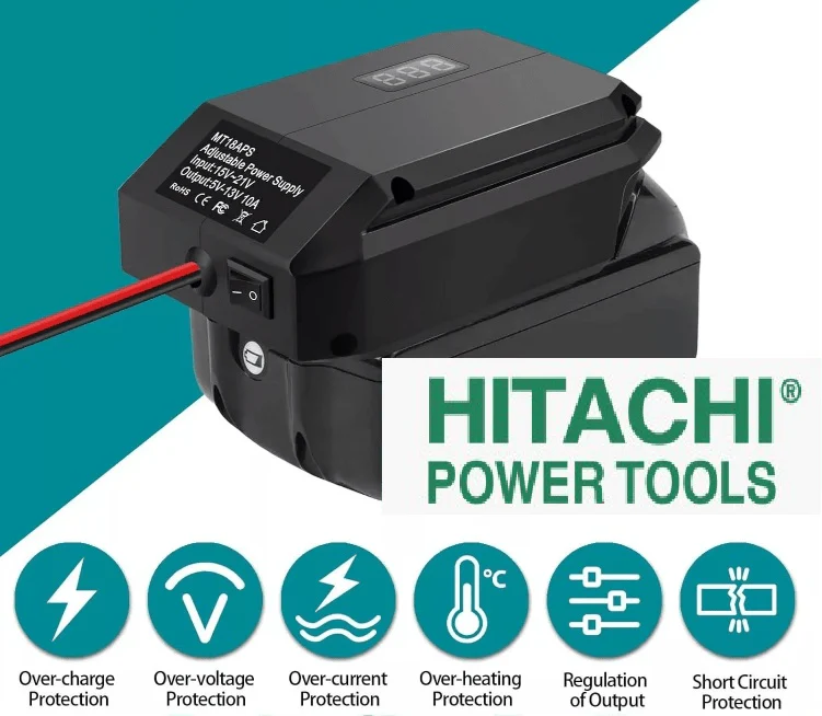 20V to 12V Step Down Converter, Adjustable for Dewalt, Milwaukee, Hitachi (Battery NOT included) - Image 3