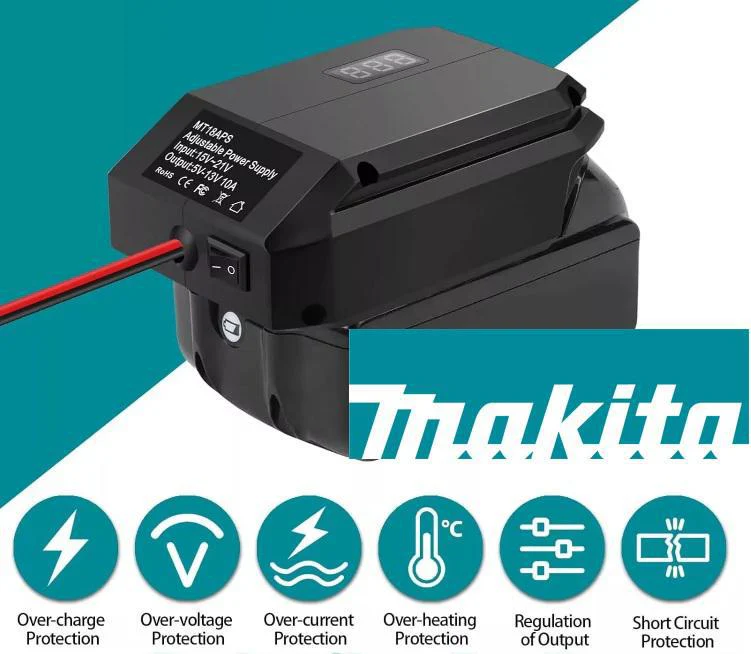 20V to 12V Step Down Converter, Adjustable for Dewalt, Milwaukee, Hitachi (Battery NOT included) - Image 4