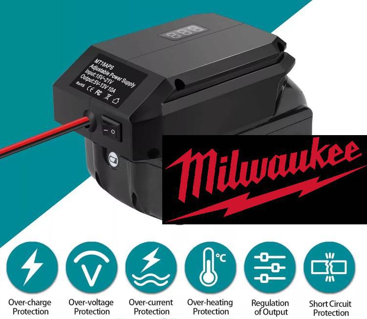 20V to 12V Step Down Converter, Adjustable for Dewalt, Milwaukee, Hitachi (Battery NOT included) - Image 5